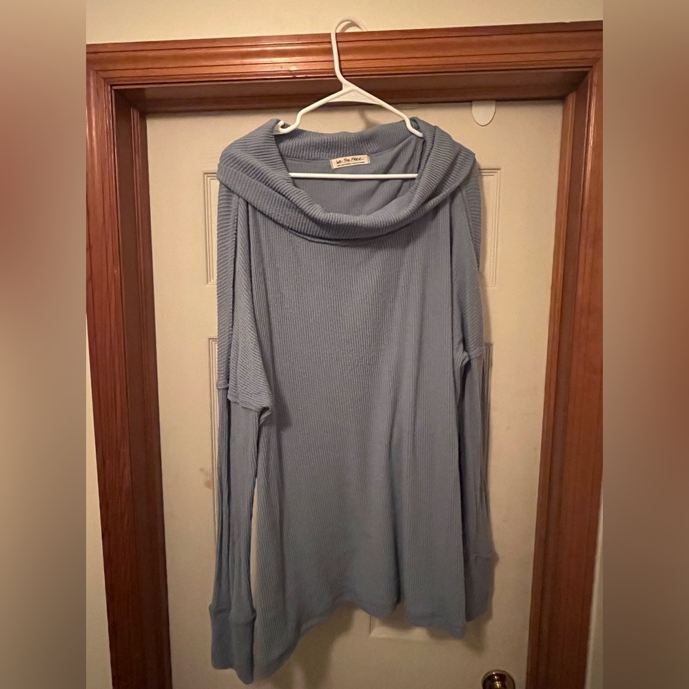 We The Free Women's Blue turtleneck Sweater